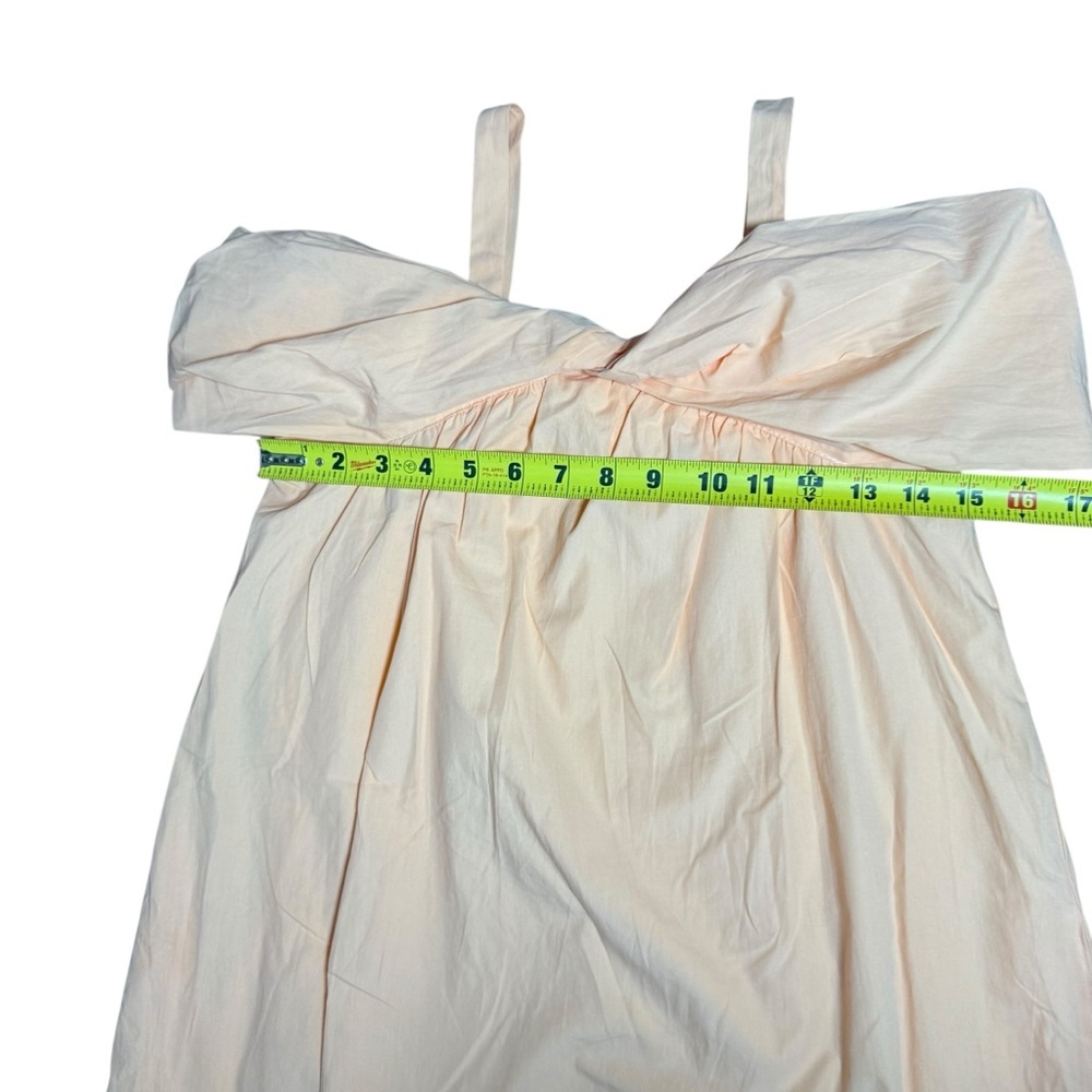 Zara Kids Girls Peach Sleeveless Poplin Dress with Bow-Size 11-12Y - Picture 6 of 7